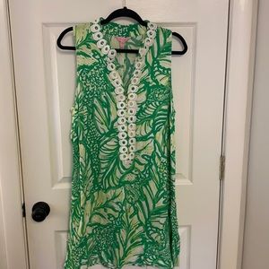 Lilly Pulitzer Jane shift dress with zipper front detail, size 12